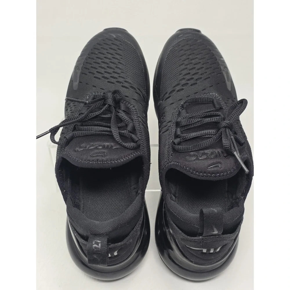 Nike Air Max 270 Kids Size 6.5Y Black Mesh Low Top Lace Up Sneakers BQ5776-001